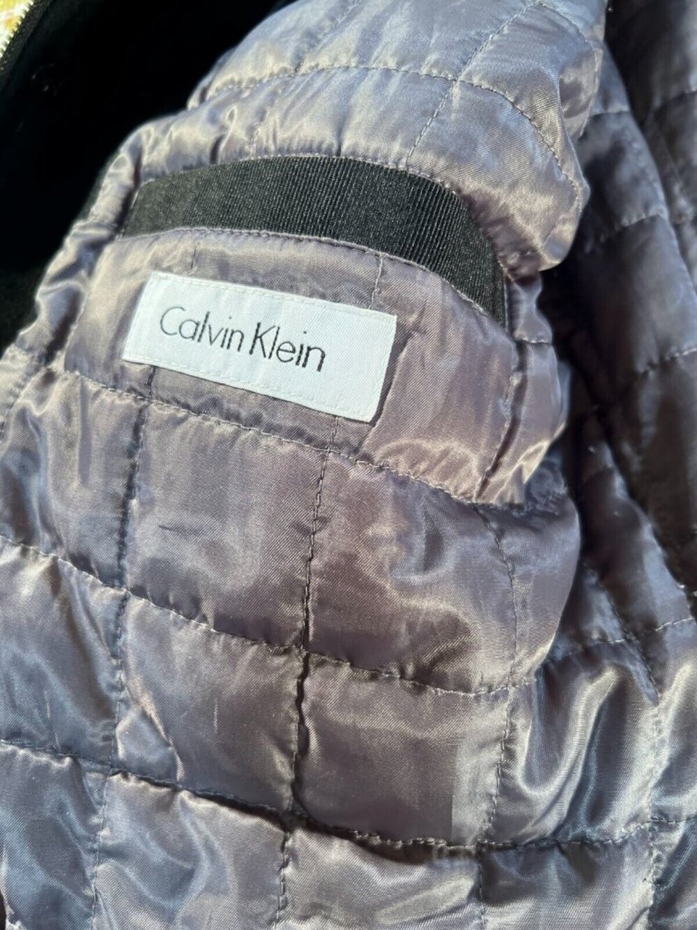 Calvin Klein Field Coat Men's Black Lg Wool Blend Zip Button 4 Pockets Solid - Picture 9 of 13